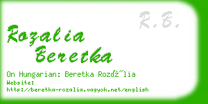 rozalia beretka business card